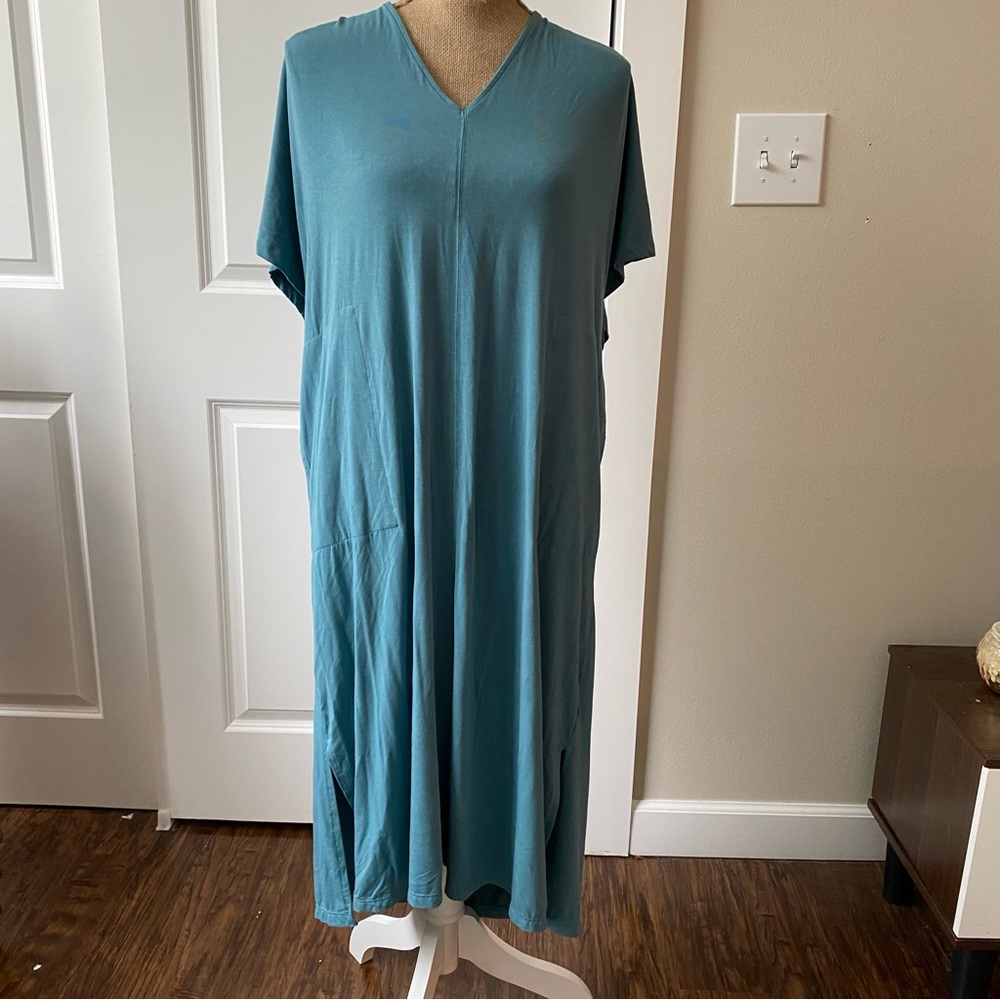 teal tshirt dress